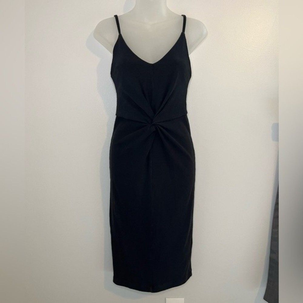 H&M Black Twist Knot Sleeveless Midi Dress Size Small